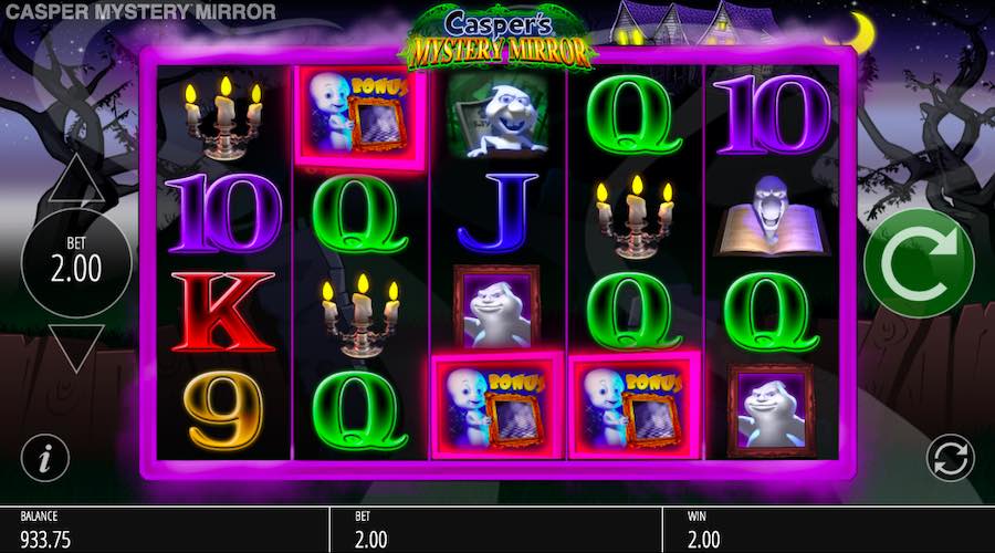 3 Bonus Symbols Will Trigger The Free Spin Bonus On Casper's Mystery Mirror Slot