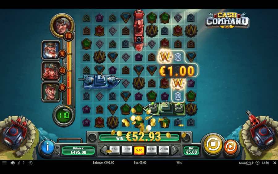 Cash Of Command Slot Has A Similar Theme To That Of The Board Game Battleships