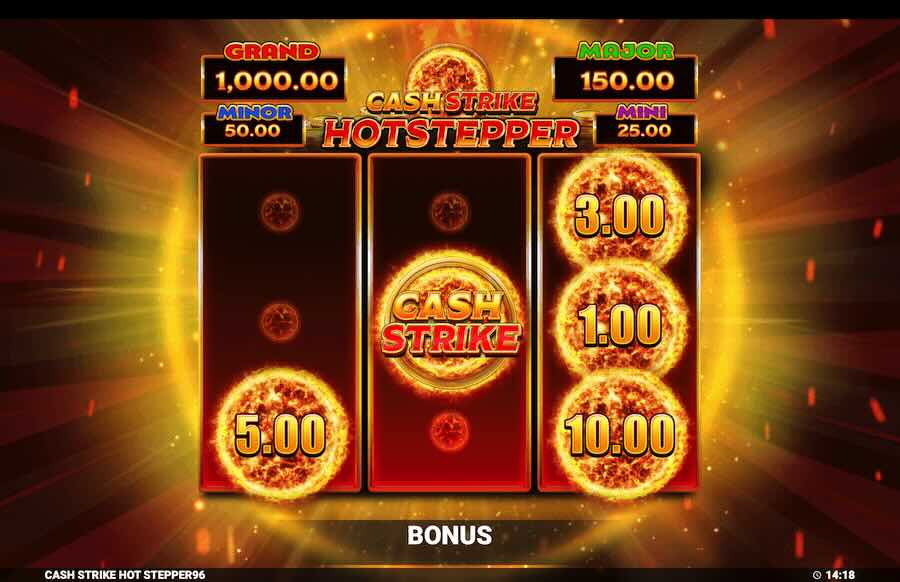 Cash Strike Hotstepper Slot Bonus Feature