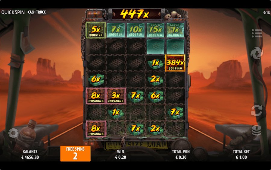 Play With Special Modifier Symbols In Quickspin's Cash Truck Slot Bonus Feature And Win Up To 25,000x Your Bet