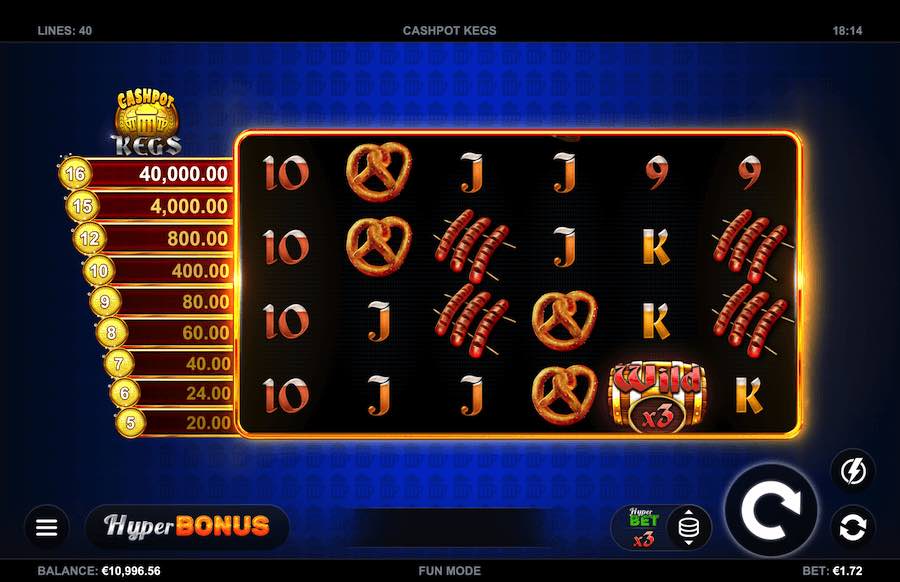 Play With 5 Reels, 40 Paylines, And Win Up To 50,000x Your Bet In Cashpot Kegs Online Slot From Provider Kalamba Games