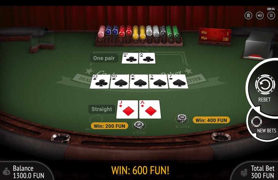 Casino Hold'em Winning Hand