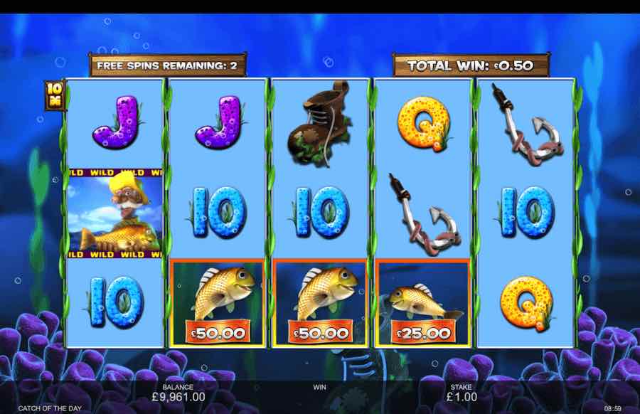 Catch Of The Day Free Spins Feature