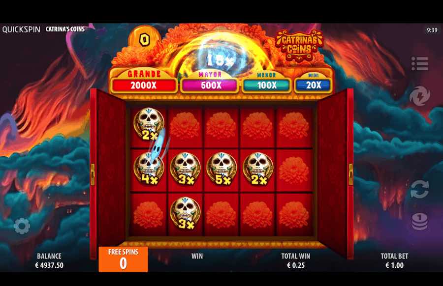 Catrina's Coins Free Spins Feature 