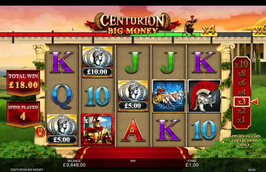 Centurion Big Money Slot Free Spins Feature