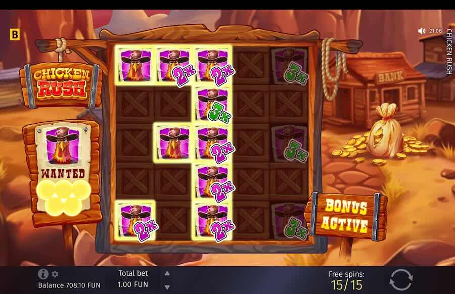 Chicken Rush Slot Bonus Feature