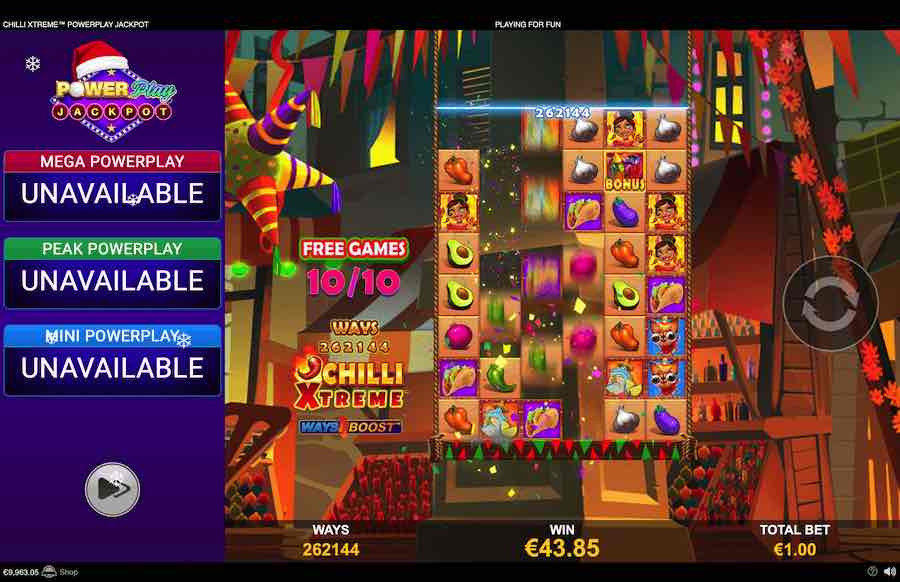 Chilli Xtreme Slot Free Spins Feature