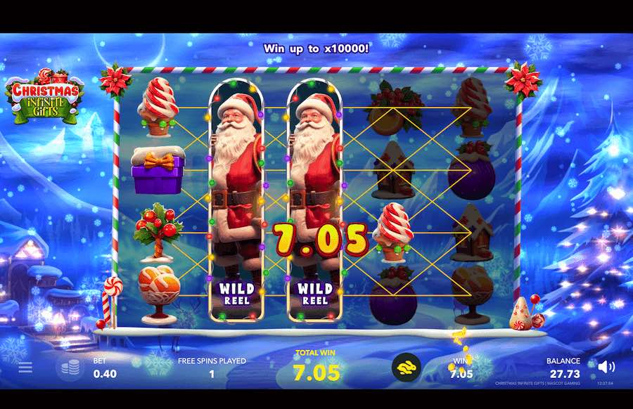 Christmas Infinite Gifts Free Spins Feature