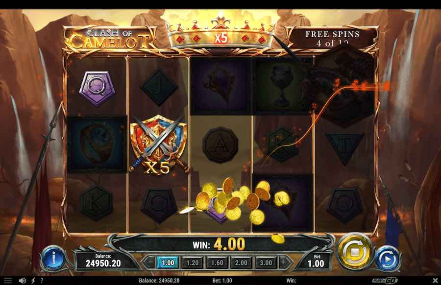 Clash Of Camelot Slot Free Spins Feature