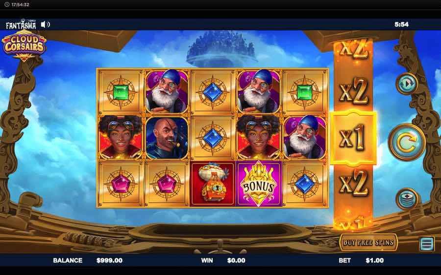 Play With 5 Reels, 27 Paylines, And Win Up To 10,000x Your Bet In Cloud Corsairs Online Slot From Provider Fantasma Games