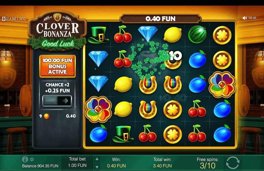 Hit 4 Or More Scatter Symbols In The Base Game On Clover Bonanza Video Slot And The Free Spins Feature Will Be Triggered