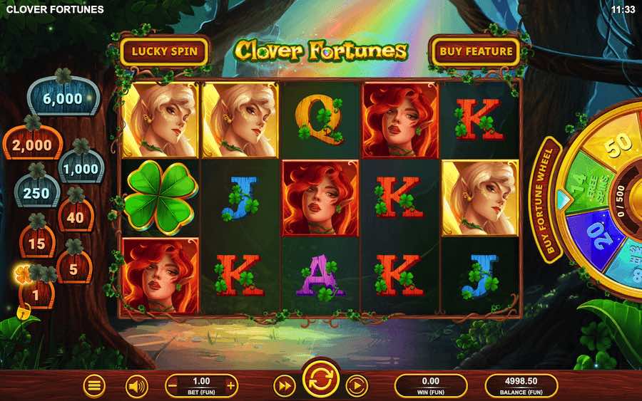 Play With 20 Paylines And Win Up To 24,030x Your Bet On Clover Fortunes Online Slot From Provider Four Leaf Gaming