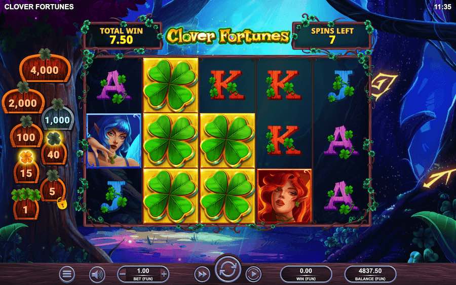 The Free Spins Feature Will Be Triggered On Clover Fortunes Video Slot When A Minimum Of 3 Scatter Symbols Land In View During The Base Game