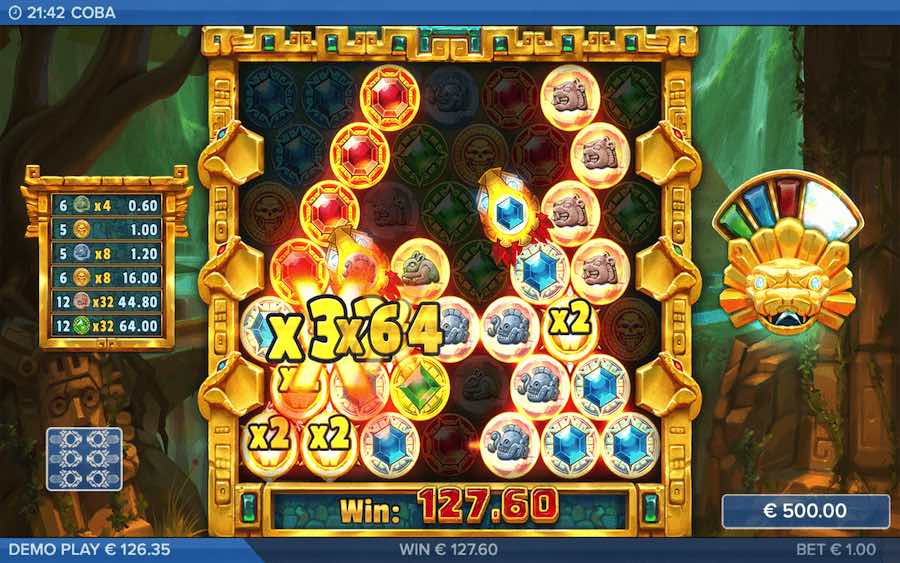 Up To 6 Snakes Can Be Active At Once During The Bonus Feature On Coba Video Slot