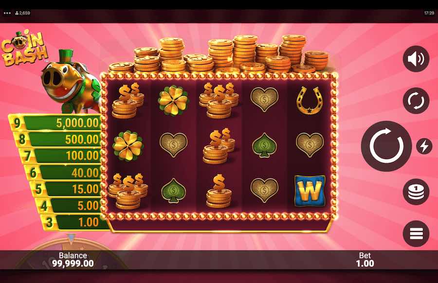 Win Up To 5,000x Your Bet In The Coin Bash Online Slot From Provider Snowborn Games