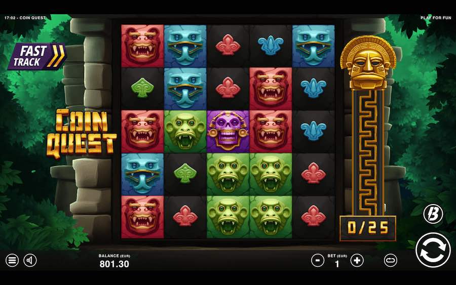 Game Provider Slotmill Have Incorporated The Cluster Pays Mechanic Into Their Online Slot Coin Quest. Players Can Enjoy 5 Reels Of Action And Win Up To 10,000x Their Bet