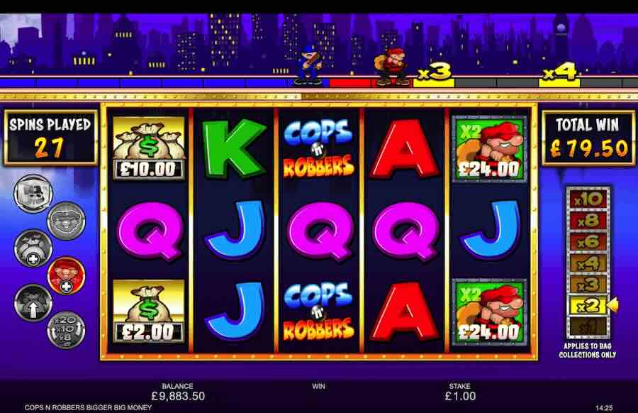 Cops N Robbers Bigger Big Money Slot Free Spins Feature