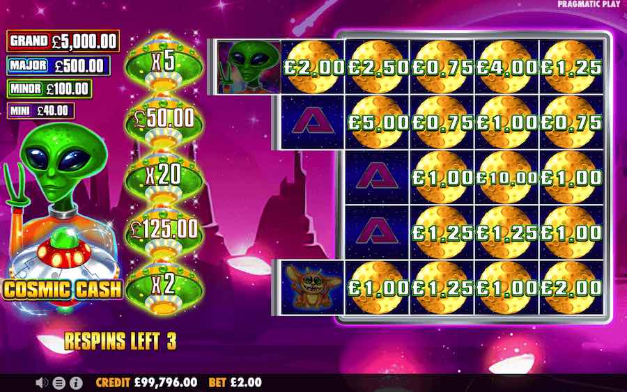 There Are 2 Bonus Features That Can Be Triggered On Cosmic Cash Video Slot