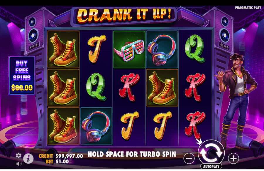 Crank It Up Slot Base Game 