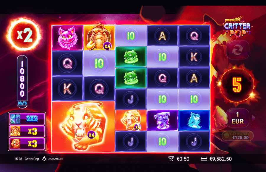 Land 3 Scatter Symbols To Trigger The Free Spins Feature On Critterpop Popwins Video Slot