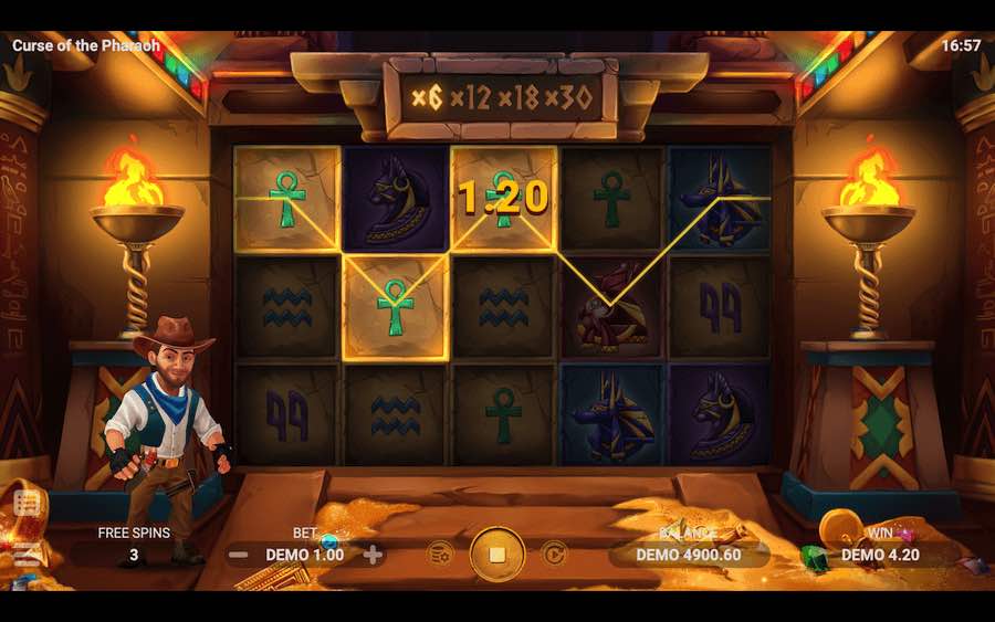 Play With 5 Reels, 20 Paylines, And Win Up To 2,803x Your Bet In Curse Of The Pharaoh Online Slot From Provider Evoplay