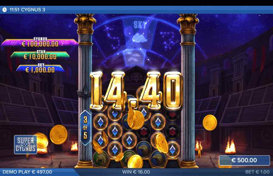 Cygnus 3 Slot Free Spins Feature