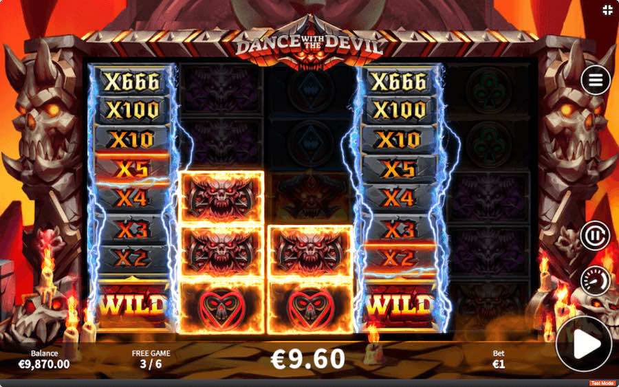 Land 3 Or More Scatter Symbols In View During Your Base Game Play To Trigger The Free Spins Feature In Dance With The Devil Video Slot