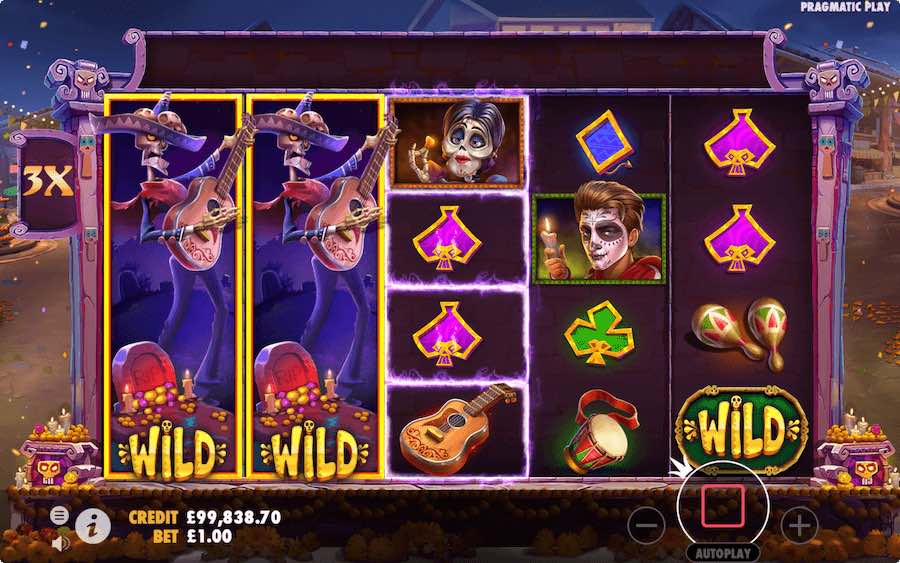 Play With Multiple Walking Wilds And A Win Multiplier During The Free Spins Feature On Day Of Dead Slot