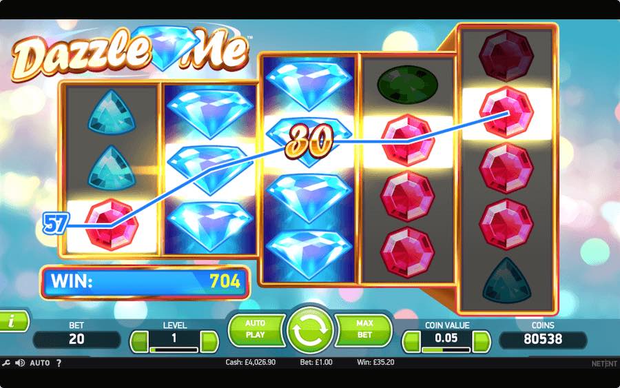 Play With 5 Reels, 76 Paylines, And Win Up To 794.60x Your Stake On Netent Gaming's Dazzle Me Slot