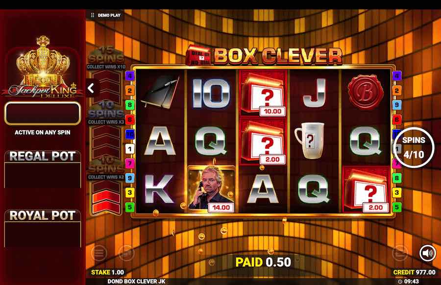 Deal Or No Deal Box Clever Free Spins Feature