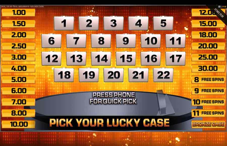 Deal Or No Deal Golden Case Megaways Slot Bonus Feature