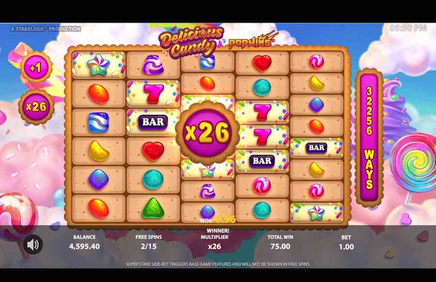 Expand All The Reels To Full Length To Trigger The Free Spins Feature On The Delicious Candy Popwins Video Slot