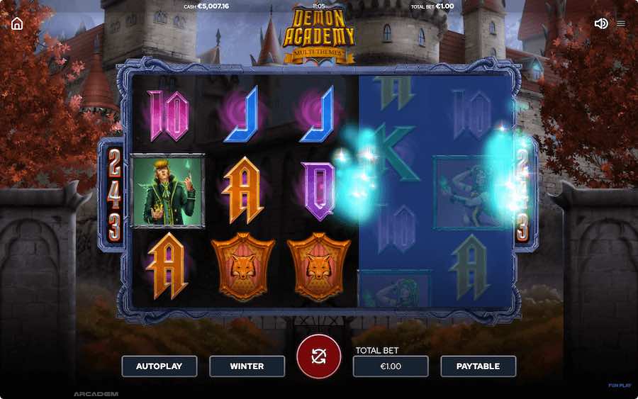 Reels Can Lock Together And Display The Same Symbols On Demon Academy Video Slot