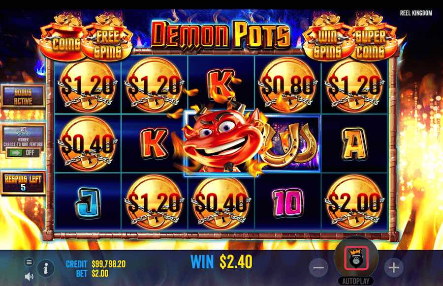 Demon Pots Free Spins Feature 