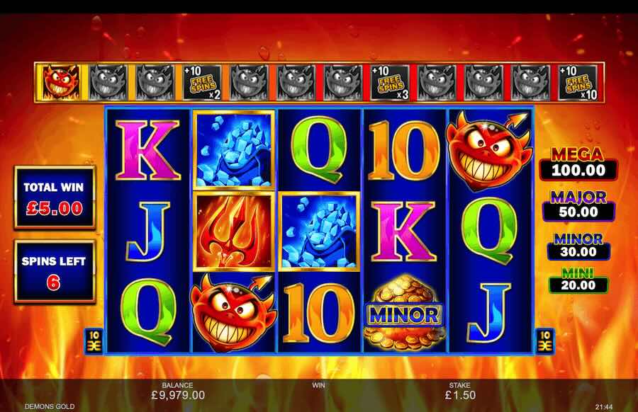 Demon's Gold Slot Free Spins Feature