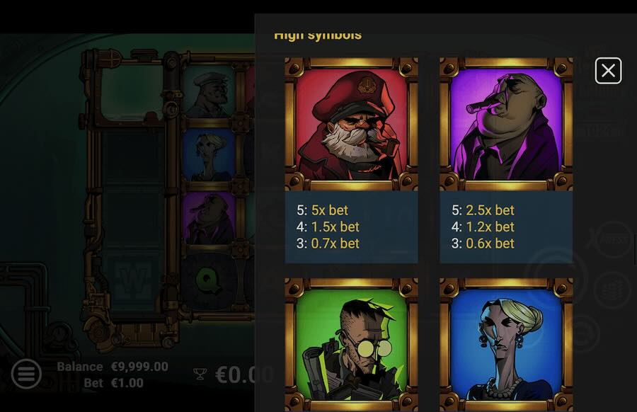 Depths Of Fortune Slot Paytable