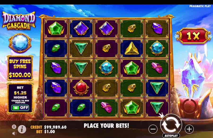 Diamond Cascade Slot Base Game