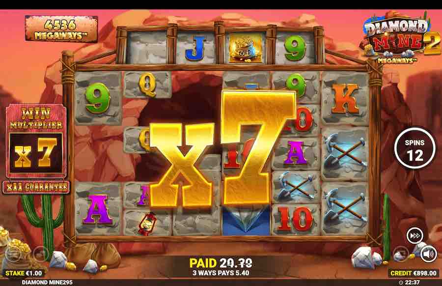 Diamond Mine 2 Megaways Slot Free Spins Feature