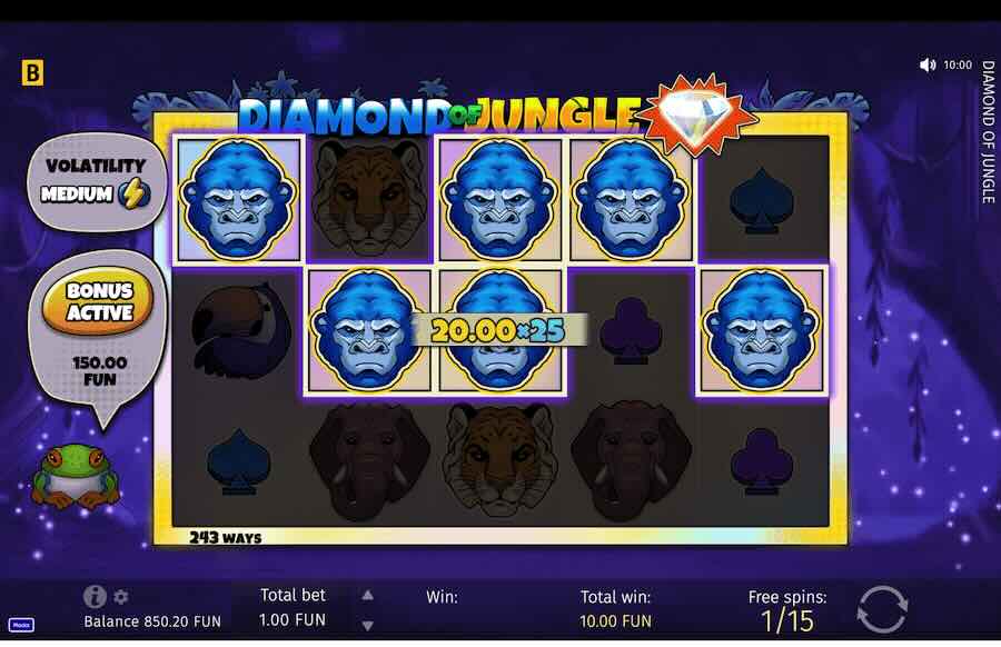 Diamond Of Jungle Slot Free Spins Feature