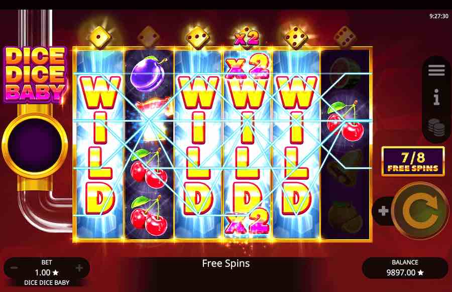 The Dice Dice Baby Feature Will Appear On Every Spin Spin During The Free Spins Bonus Round