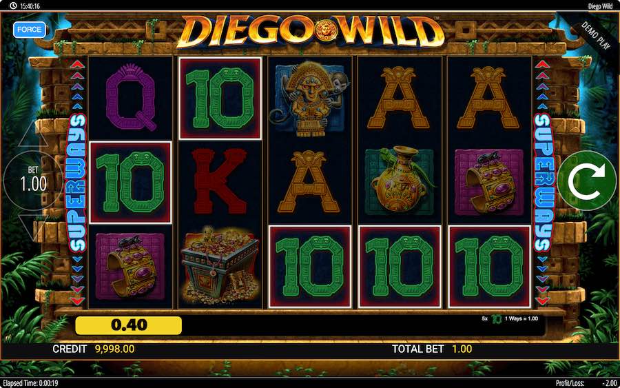 Play With 243 Paylines In The Base Game On Diego Wild Slot