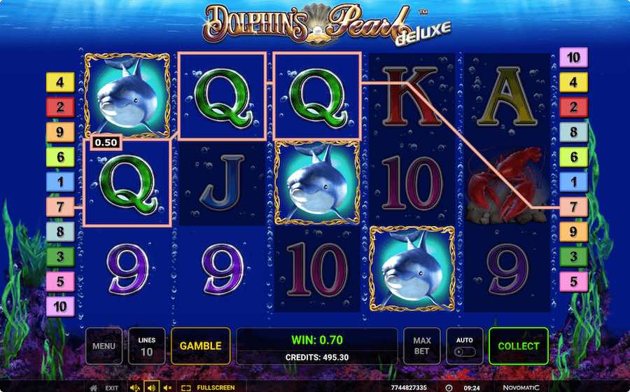 Dolphin's Pearl Deluxe Slot Base Game