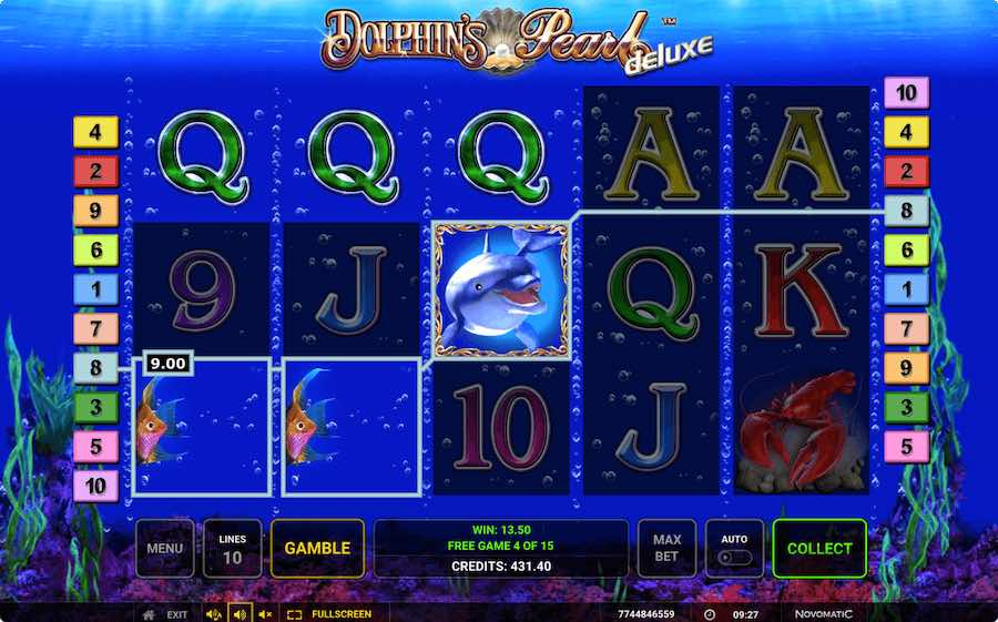 Dolphin's Pearl Deluxe Slot Free Spins Feature