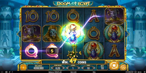 3 Or More Scatters Landing In View Will Trigger The Free Spins On Doom Of Egypt Slot