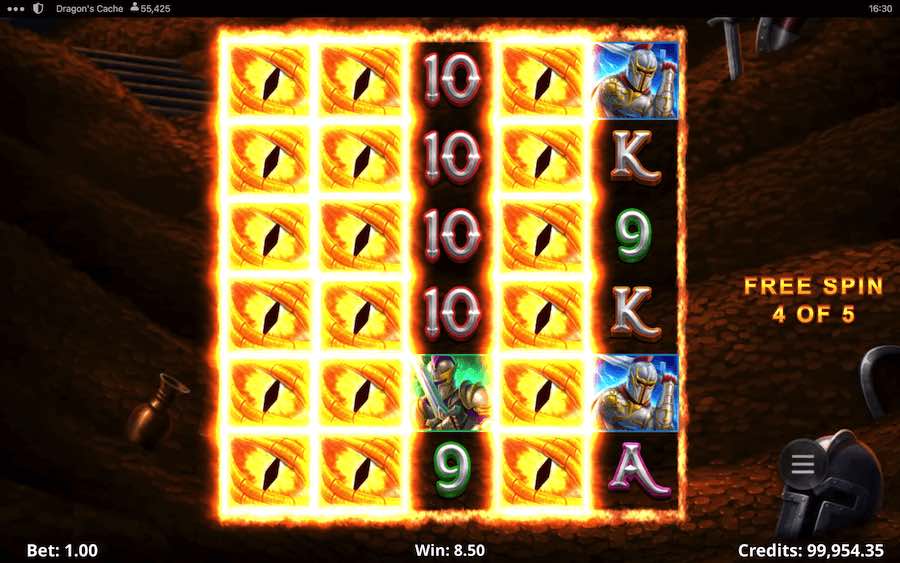 Trigger 1 Of 3 Free Spin Features When Playing Dragon's Cache Video Slot