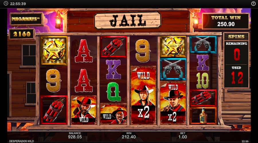 Reels Can Contain Multiplying Wilds During The Free Spins On Desperados Wild Megaways™