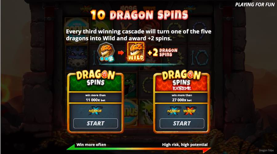 Choose Between Two Free Spin Features On Dragon Tribe Slot