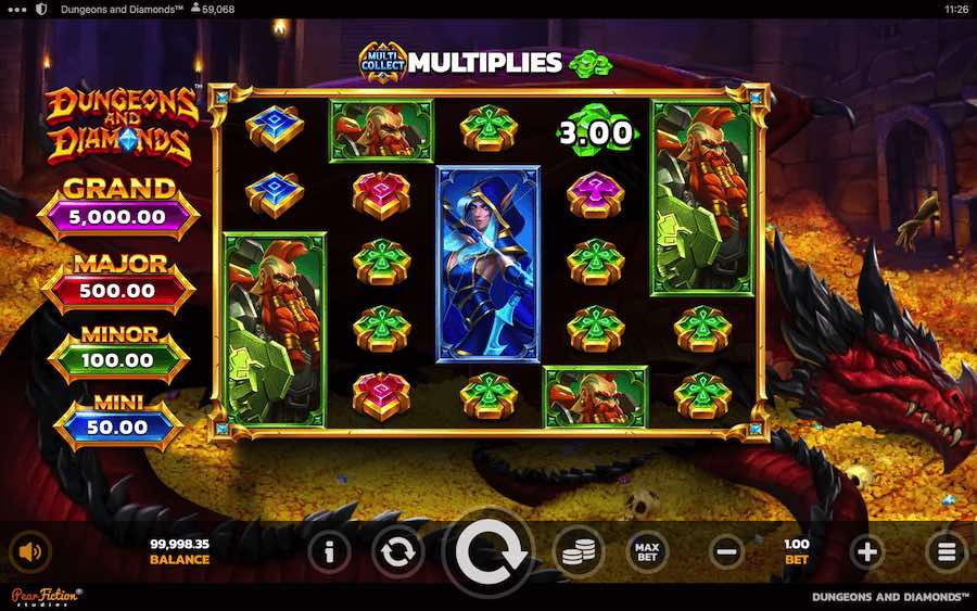 There Are 40 Active Paylines In Play Over 5 Reels On Microgaming's Dungeons And Diamonds Online Slot.