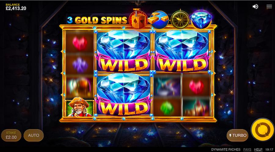 Dynamite Riches Slot Free Spins Feature 