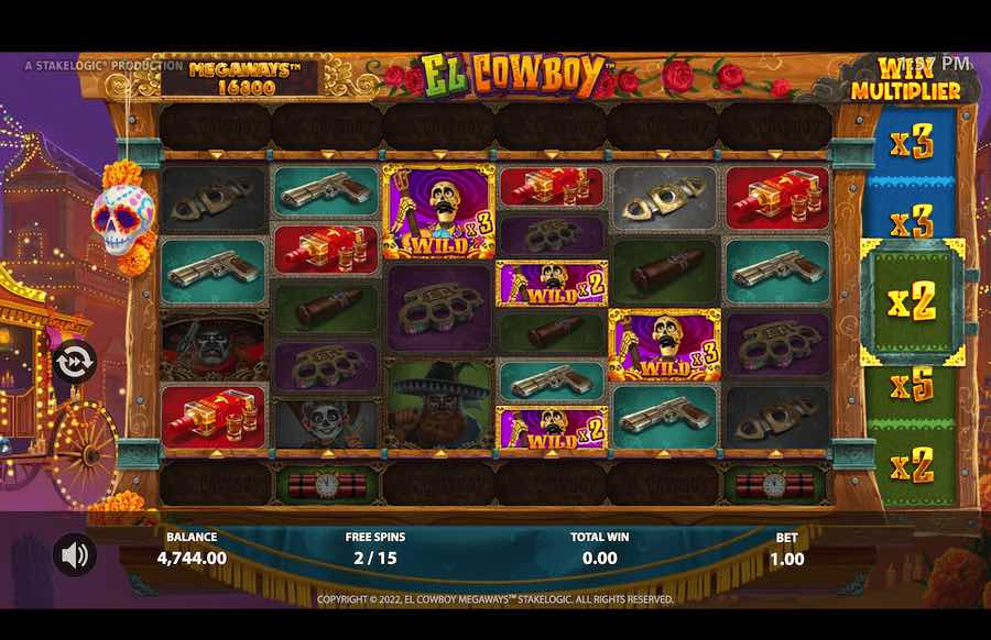 Land A Minimum Of 4 Scatter Symbols In The Base Game To Trigger The Free Spins Feature On El Cowboy Megaways Video Slot